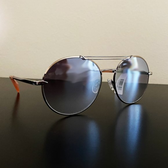 NWT Rag & Bone Women Round Sunglasses Sleek Retro Style - Picture 2 of 5